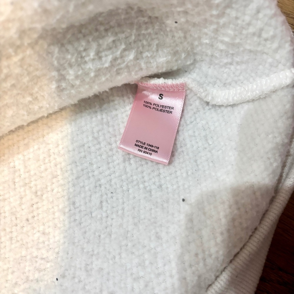 Juicy Couture White Fleece Lounge Matching Set Gold Embroidered Cream Size Small - Picture 4 of 9